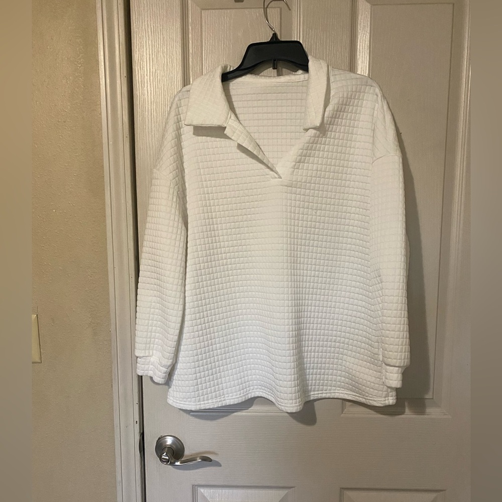 Drop Shoulder Waffle Knit Tee